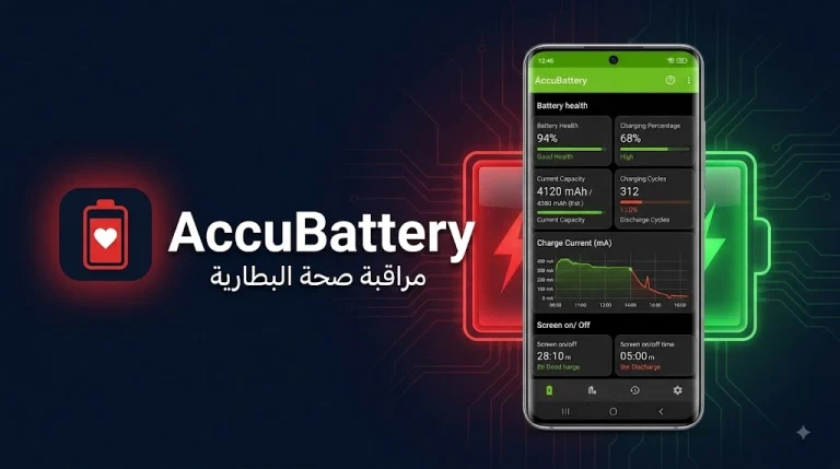 تنزيل AccuBattery لمعرفة صحة البطارية وعدد دورات الشحن