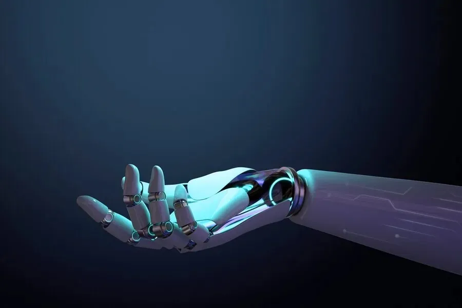 عنوان توضيحي عن الذكاء الاصطناعي وتأثيره على مستقبلنا يشرح مفهوم AI وتطبيقاته في العمل والتعليم والرعاية الصحية والتحديات المرتبطة به