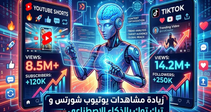 زيادة مشاهدات يوتيوب شورتس وتيك توك بالذكاء الاصطناعي