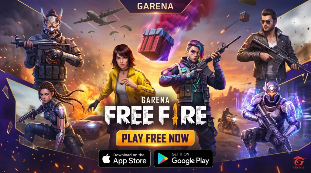 لعبة Free Fire للمعارك السريعة على الهواتف لعبة فري فاير Free Fire ضمن أقوى ألعاب الأكشن والمواجهات السريعة للهواتف