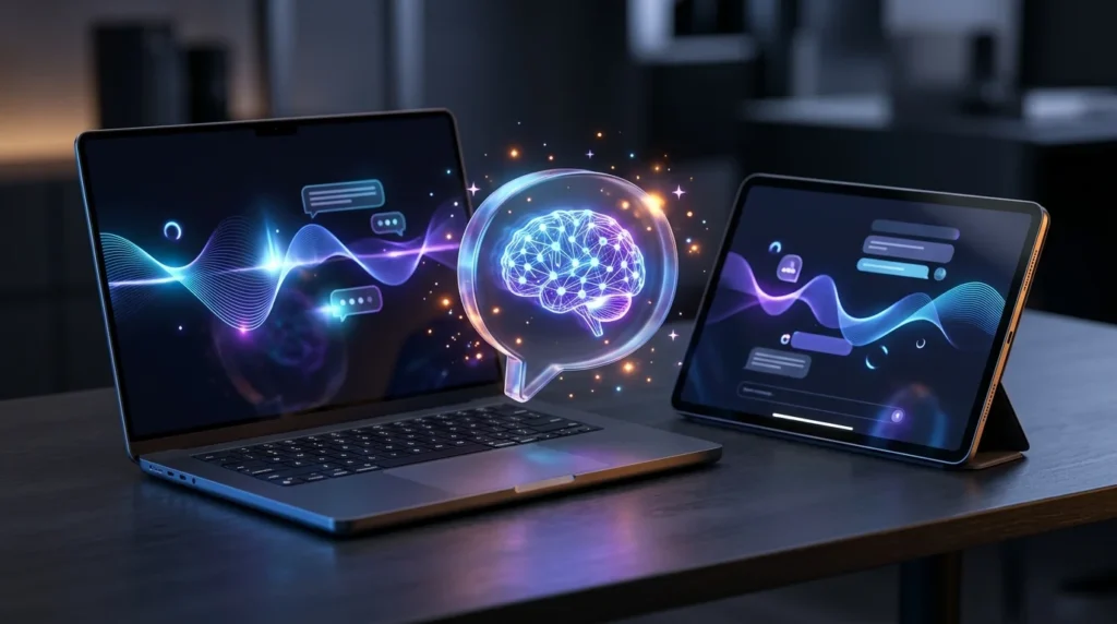 أفضل بدائل ChatGPT المجانية التي تدعم اللغة العربية بدون رقم هاتف أجهزة حديثة تعرض منصات بدائل ChatGPT المجانية بمحركات الذكاء الاصطناعي