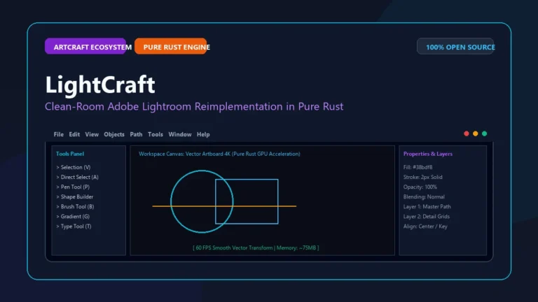 برنامج LightCraft: أقوى بديل لايت روم مجاني للكمبيوتر بمحرك Rust